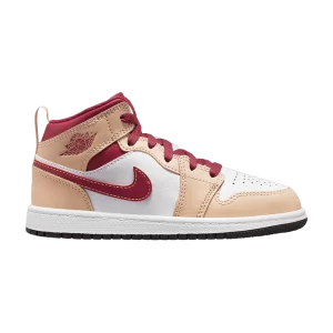 Air Jordan 1 Mid PS 'Light Curry Cardinal Red' White Onyx/White/Red Cardinal/Light Curry 640734 201