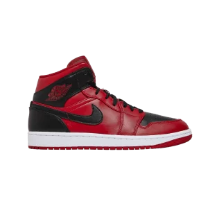 Air Jordan 1 Mid 'Reverse Bred' Red/Black/White 554724 660