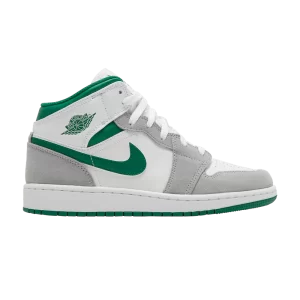 Air Jordan 1 Mid SE GS 'Grey Pine Green' White/Light Smoke Grey/Pine Green DC7248 103