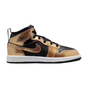 Air Jordan 1 Mid SE PS 'Metallic Gold Black' Black/Metallic Gold/White DR6968 071