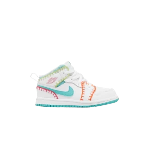 Air Jordan 1 Mid SE TD 'Multi Knit' White/Pink Peak/Orange Peak/Washed Til DM6220 100