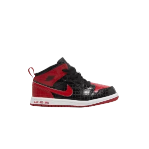 Air Jordan 1 Mid SS TD 'Black + Red = Bred' Black/Red/White DM9649 001