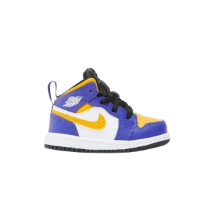 Air Jordan 1 Mid TD 'Lakers' Dark Concord/White/Black/Taxi DQ8425 517