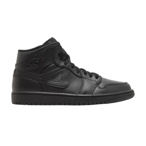 Air Jordan 1 Mid 'Triple Black' 2022 Black/Black/Black 554724 093