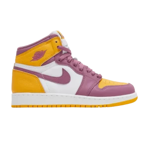 Air Jordan 1 Retro High OG GS 'Brotherhood' Sneakers University Gold/Light Burgundy/White 575441 706