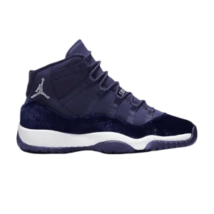 Air Jordan 11 Retro PS 'Midnight Navy Velvet' Sneakers Midnight Fleet/Metallic Silver/White DO3857 441