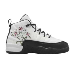 Air Jordan 12 Retro PS 'Floral' Sneakers White/Vivid Green/Lavender Mist/Black DR6954 100