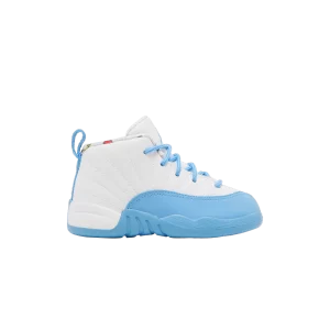 Air Jordan 12 Retro TD 'Emoji' Sneakers White/Lemon Venom/Bright Sulfur/University Blue DQ4367 114