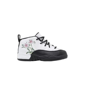 Air Jordan 12 Retro TD 'Floral' Sneakers White/Vivid Green/Lavender Mist/Black DR6955 100