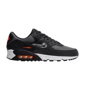 Nike Air Max 90 '3D Swoosh' Black/Total Orange/Iron Grey/White DR5642 001