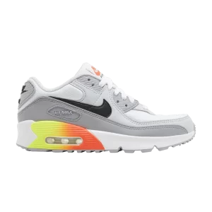 Nike Air Max 90 GS 'Gradient Cassette' Wolf Grey/Bright Crimson/Volt/Black DR8924 001