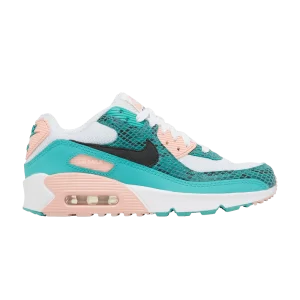 Nike Air Max 90 GS 'Washed Teal Snakeskin' Washed teal/White/Bleached Coral/Black DR8926 300