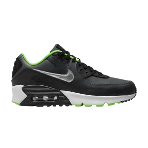 Nike Air Max 90 Leather GS 'Black Dark Smoke Grey' Black/Dark Smoke Grey/Iron Grey/Chrome CD6864 016