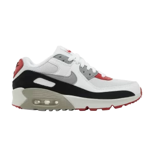 Nike Air Max 90 Leather GS 'Photon Dust Grey' Photon Dust/Red/White/Gray CD6864 019