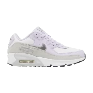 Nike Air Max 90 Leather GS 'Violet Frost' White/Rime Purple/Pure Platinum/Metallic Silver CD6864 123