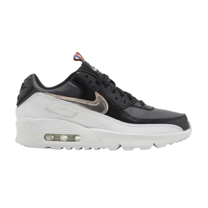 Nike Air Max 90 Leather SE GS 'Off Noir Metallic Pewter' Off Black/Black/Summit White/Metallic Pewter DJ0414 001