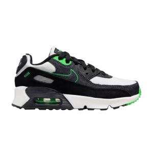 Nike Air Max 90 Leather SE PS 'Black Scream Green' Black/Scream Green/Summit White/Obsidian DN4377 001