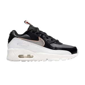 Nike Air Max 90 Leather SE PS 'Off Noir Metallic Pewter' Off Black/Black/Summit White/Metallic Pewter DJ0415 001