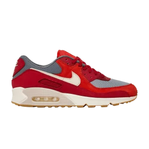 Nike Air Max 90 Premium 'Gym Red' Color Red/Habanero Red/Smoke Gray/Pale Ivory DH4621 600