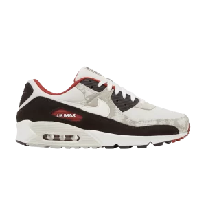 Nike Air Max 90 'Social FC' Light Bone/Summit White/Khaki/Dune Red/Velvet Brown/Lemon Wash DX3576 001