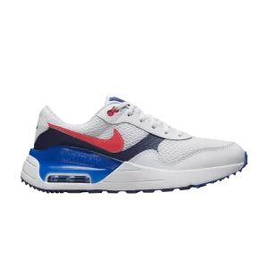 Nike Air Max SYSTM GS 'White Royal Crimson' sneakers White/Midnight Fleet/Game Royale/Bright Crimson DQ0284 101