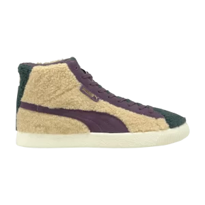 Puma Basket Mid Vintage 'Sherpa' Sneakers Green Gables/Pebbles/Sweet Grapes 381179 01