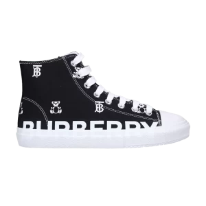 Burberry Larkhall High Kids 'Teddy Bear Monogram – Black 'Sneakers Black/White 8062681 C K1