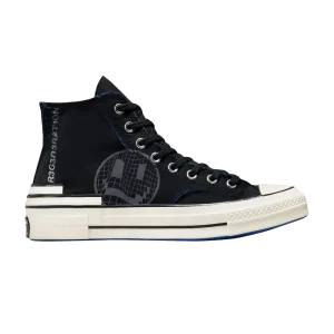 Converse Chuck 70 Hacked Heel High 'Tear Away – Black Blue 'Black/Iron grey/Blue A02407C