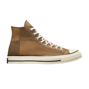 Converse Chuck 70 High 'Houndstooth Patchwork' Sneakers Sand Dune/Egret/Black A03278C