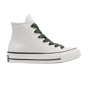 Converse Chuck 70 High 'Wordmark Ribbon Laces' Sneakers Egret/Treeline/Black A01802C