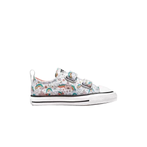 Converse Chuck Taylor All Star Easy-On Low TD 'Rainbow Castles' Sneakers White/Storm Pink/Washed Teal 772945F