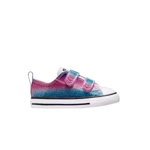 Converse Chuck Taylor All Star Low Easy-On TD 'Glitter Drip' Sneakers White/Natural Ivory/Purple A00391C