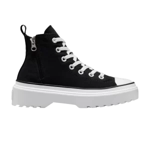 Converse Chuck Taylor All Star Lugged Lift Platform High GS 'Black White' Sneakers Black/Black/White A03011C