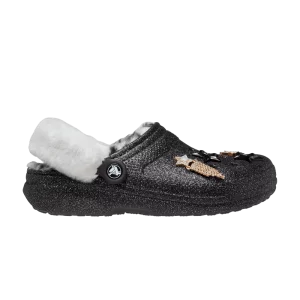 Crocs Classic Lined Clog 'Disco Glitter' Sneakers Black 208075 0ZS