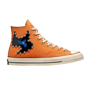 Converse Come Tees x Chuck 70 High 'Star Light Path' Sneakers Sunny Orange/Egret/Black A01762C