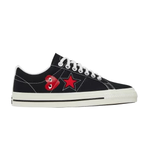 Converse Comme des Garçons Play x One Star 'Black White 'Sneakers Black/Red/White A01791C