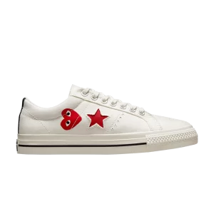 Converse Comme des Garçons Play x One Star 'Cloud Dancer' Sneakers Cloud Dancer/Red/White A01792C