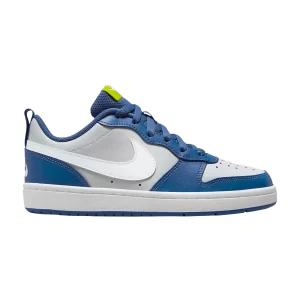 Nike Court Borough Low 2 GS 'Grey Fog Mystic Navy' Mist Grey/Mystic Fleet/Atomic Green/White BQ5448 016