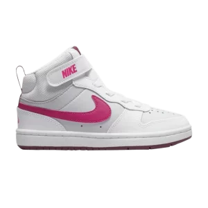 Nike Court Borough Mid 2 PS 'Pure Platinum Pink Prime' Pure Platinum/White/Sangria/Pink Prime CD7783 006