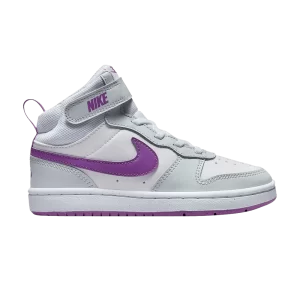 Nike Court Borough Mid 2 PS 'Pure Platinum Vivid Purple' Pure Platinum/White/Mint Foam/Bright Purple CD7783 009