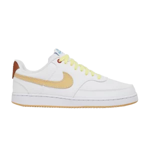 Nike Court Vision Low Canvas 'White Sesame' White/Mineral clay/Citron shade/Sesame DV0736 100