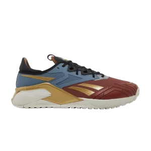 Reebok DC Comics x Nano X2 'Wonder Woman' Sneakers Terra Red/Brave Blue/Matte Gold HQ4585