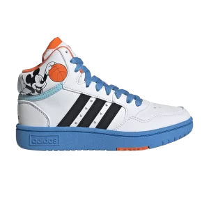 adidas Disney x Hoops 3.0 Mid J 'Mickey Mouse' Sneakers White cloud/Black color/Pulse blue GY6634