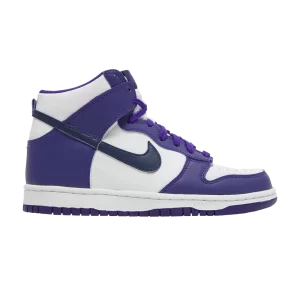 Nike Dunk High GS 'White Midnight Navy' White/Midnight Fleet/Electro Purple DH9751 100