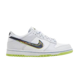 Nike Dunk Low GS '3D Swoosh' White/Blackened Blue/Volt DV3478 100