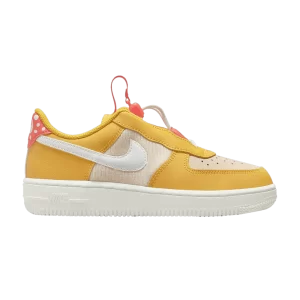 Nike Force 1 Toggle SE PS 'Mushroom' Sneakers Yellow Ocher/Pearl White/Bright Crimson/Summit White DQ0365 700