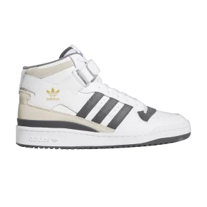 adidas Forum Mid 'White Grey' Sneakers Cloud White/Air Gray/Metallic Gold GW4371