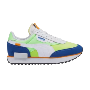 Puma Future Rider Play On Jr 'White Fizzy Lime' Sneakers White/Effervescent Lime/Royal 372349 25