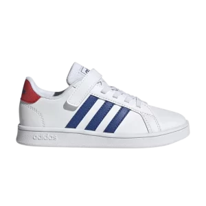 adidas Grand Court Little Kid 'White Royal Blue' Sneakers Cloud White/Royal Blue/Vivid Red GX5745