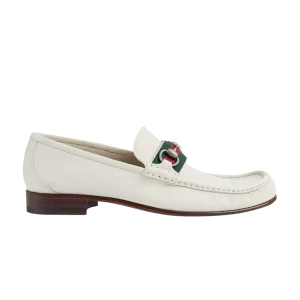 Gucci Web Stripe Horsebit Loafer 'White' Sneakers White/Green/Red 673819 1WQ10 9088